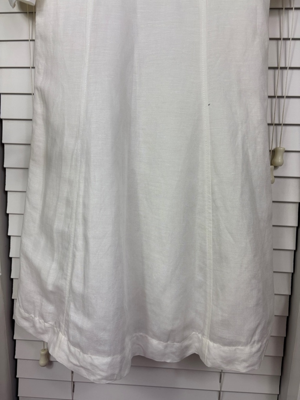 Parker Ivory‎ Cream Button-Front Dress with Puff Sleeves. Size 8 - Picture 12 of 12